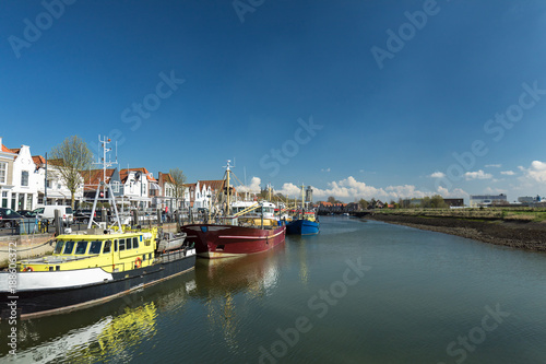 Harbour Of Zierikzee With Ships And Boats / Netherlands