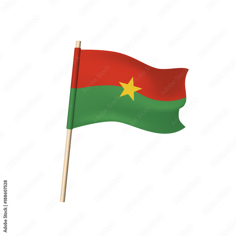 Burqina faso vector flag (yellow star on red and green horizontal stripes) Burqina faso vector flag (yellow star on red and green horizontal stripes)