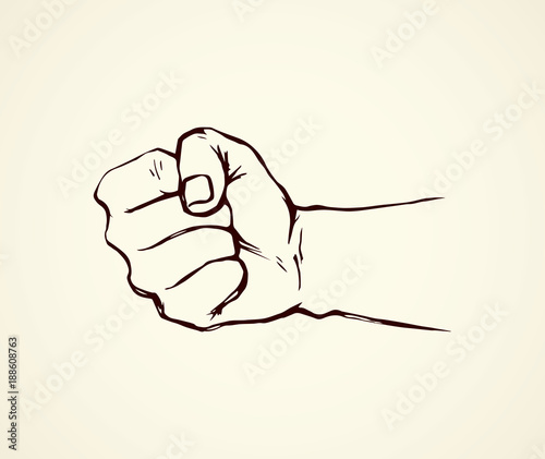 Fist. Vector drawing