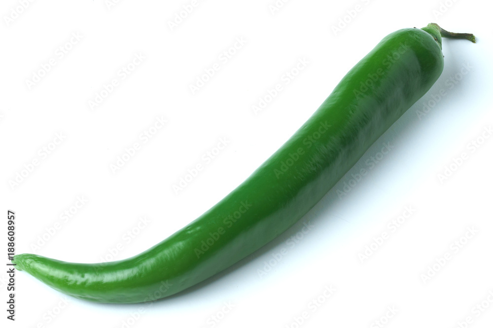 Green pepper on white background, isolate Green pepper on white background, isolate