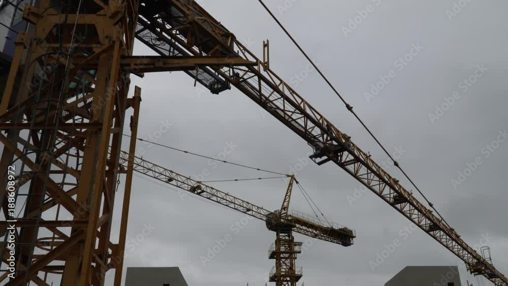 crane at a construction site crane at a construction site