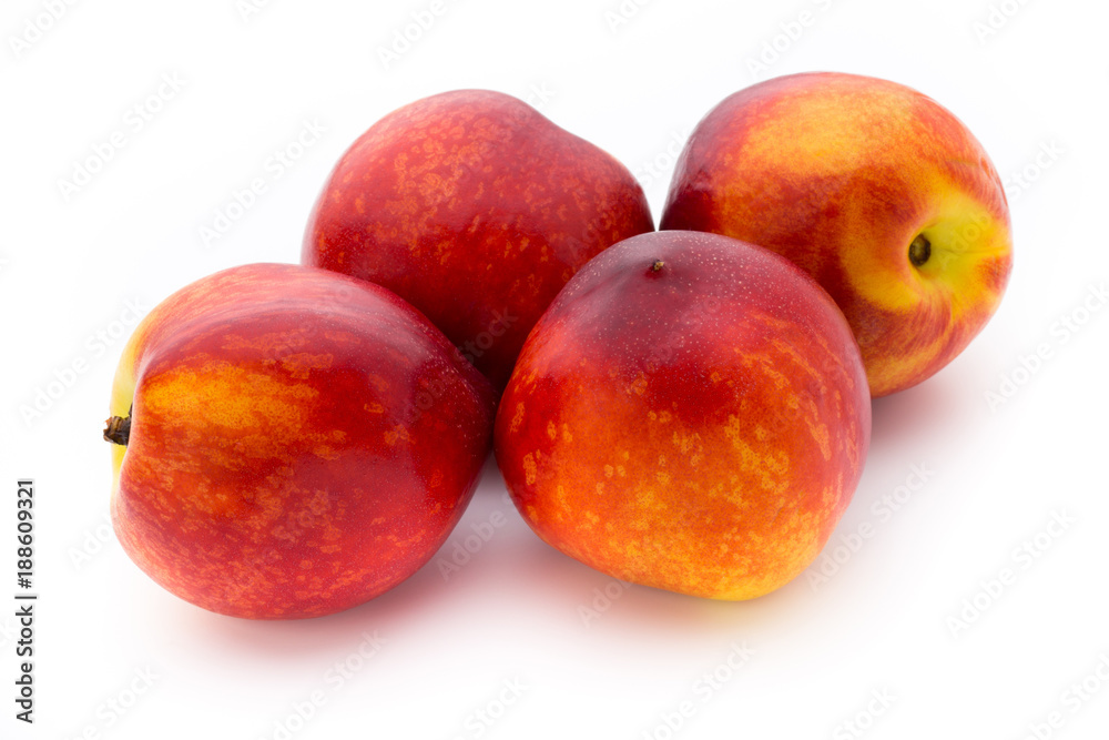 Peach. Fruit with isolated on white background.