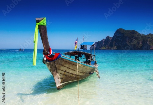 Longtail Boat at the Beach, Phuket, thailand © Marc Stephan
