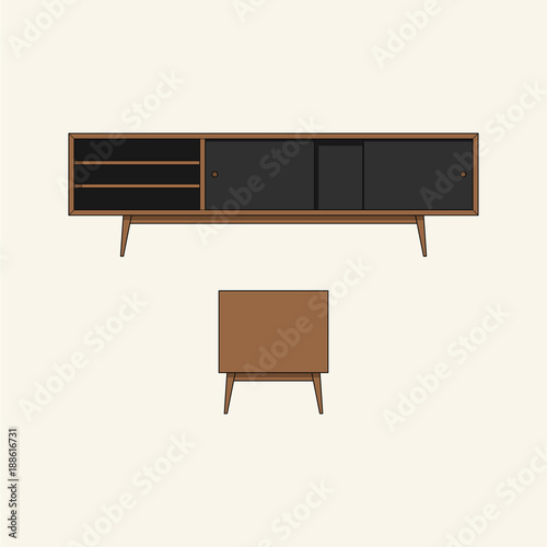 Wooden TV table