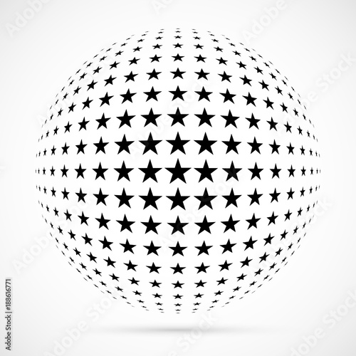 White 3D vector halftone sp...
