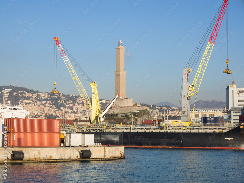 Genoa's famous landmark lighthouse Genoa's famous landmark lighthouse
