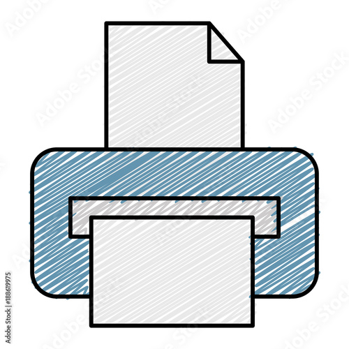 printer hardware isolated icon vector illustration design