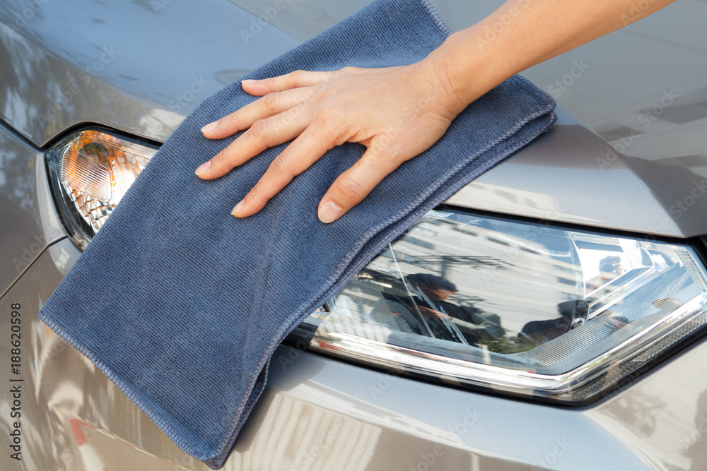 Hand cleaning car