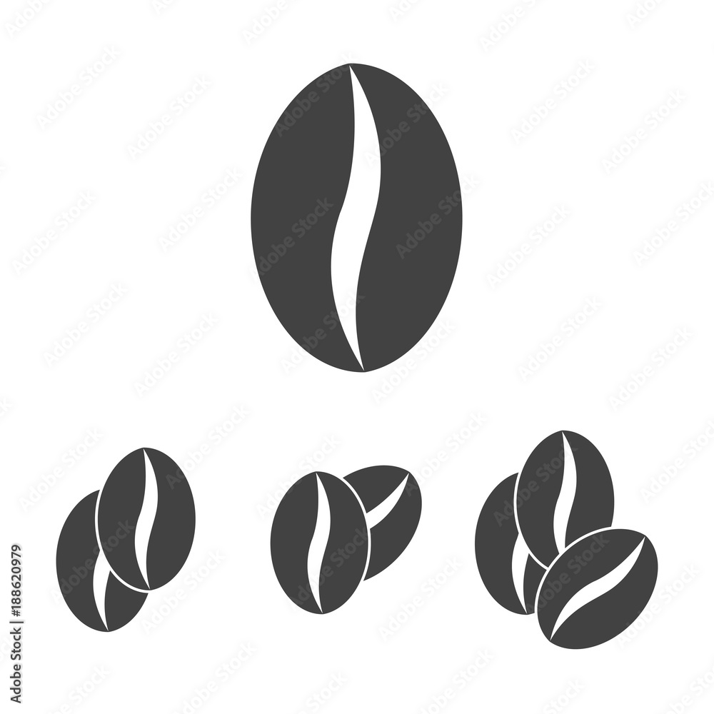 Coffee beans icon. Vector illustration