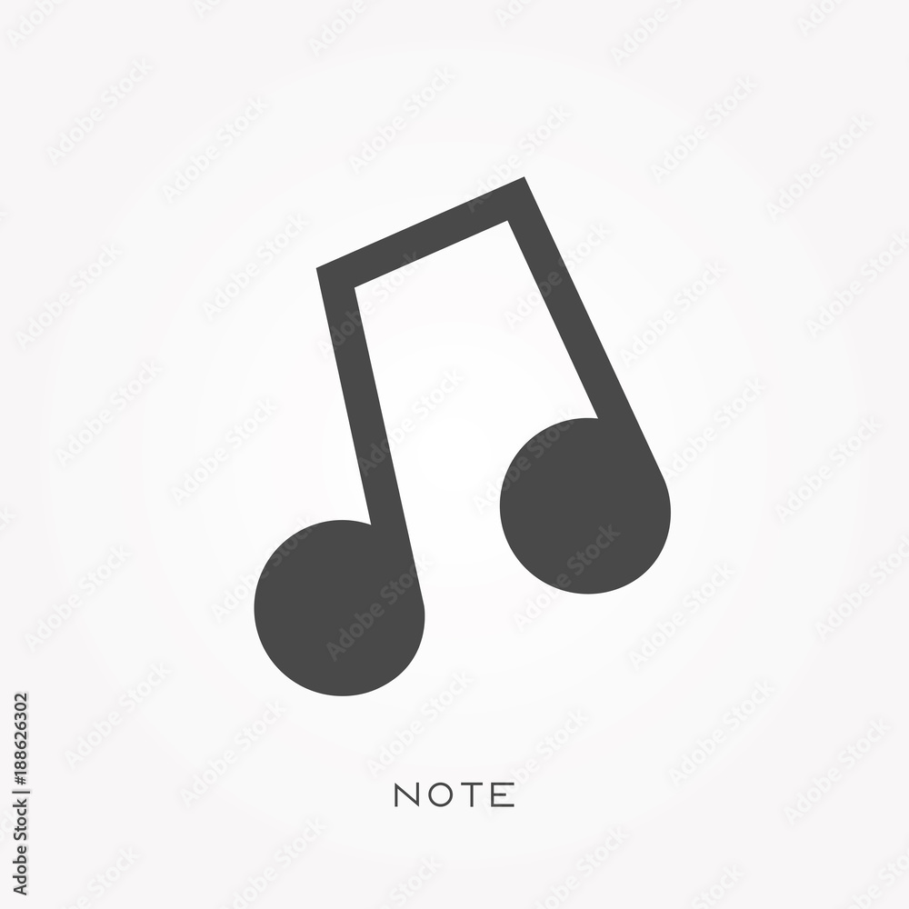 Silhouette icon note Silhouette icon note