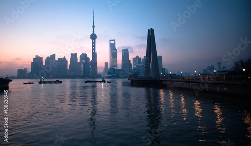 sunrise view in Shanghai  China
