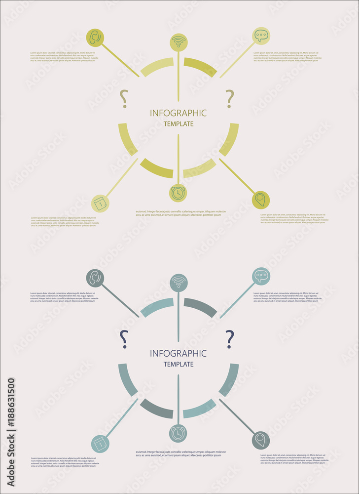 Modern strips infographics different options banner for business ...