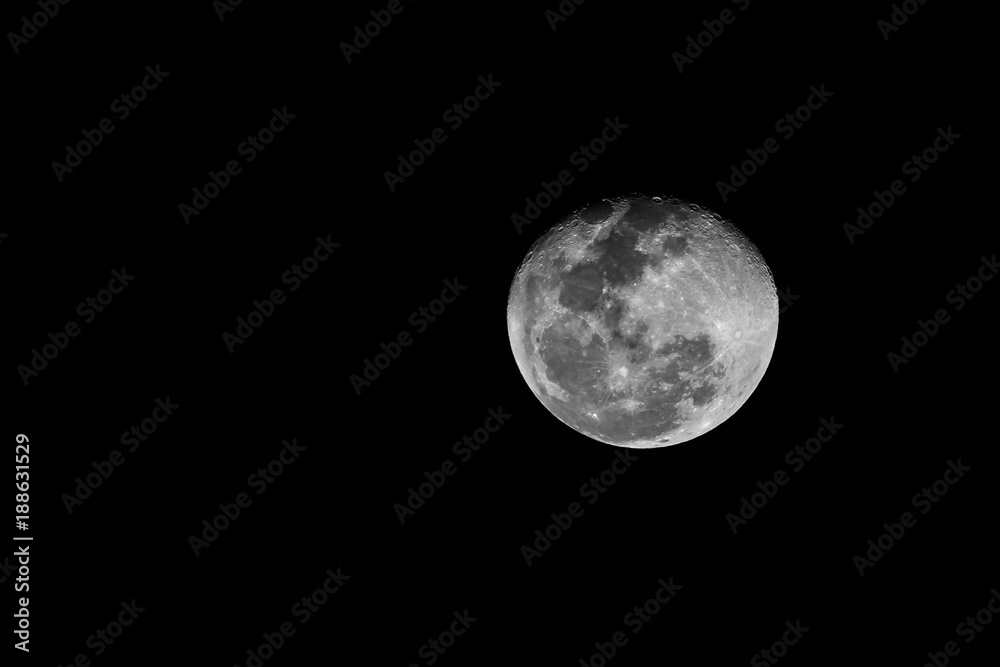 Full Moon against a black sky. Full Moon against a black sky.