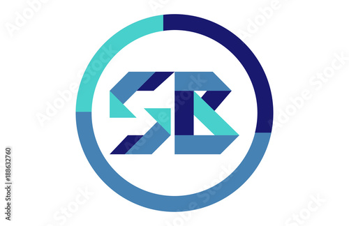 SB Global Circle Ribbon Letter Logo