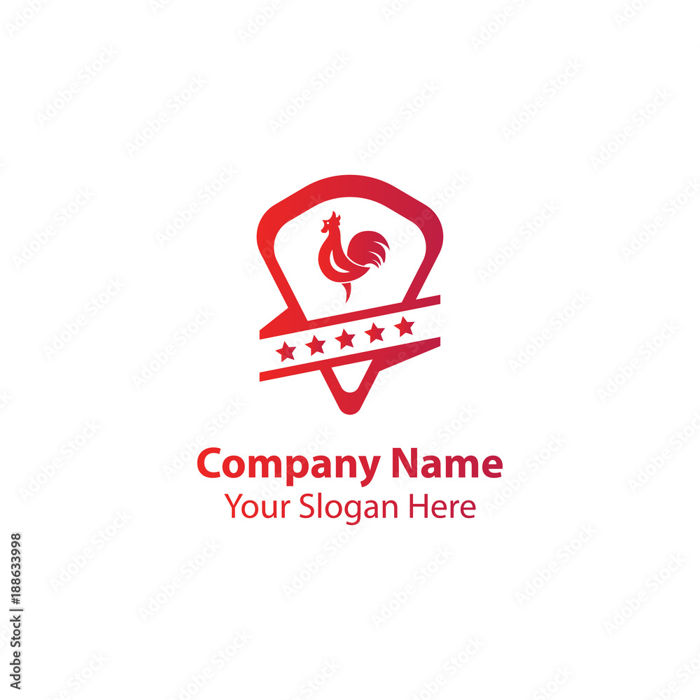 Obraz premium rooster logo design