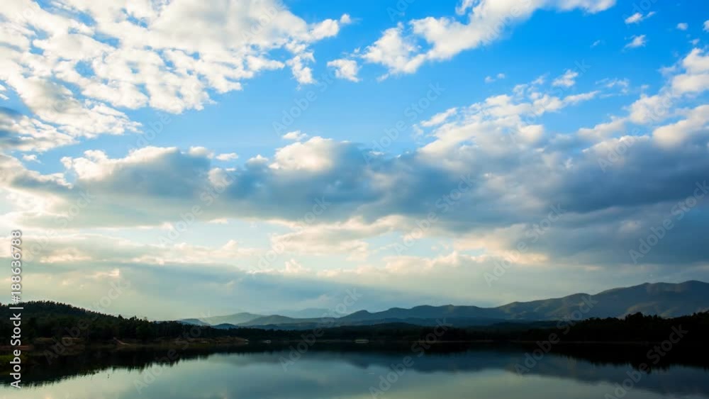 Time lapse of clouds moving over mountain, chiangmai Thailand Time lapse of clouds moving over mountain, chiangmai Thailand