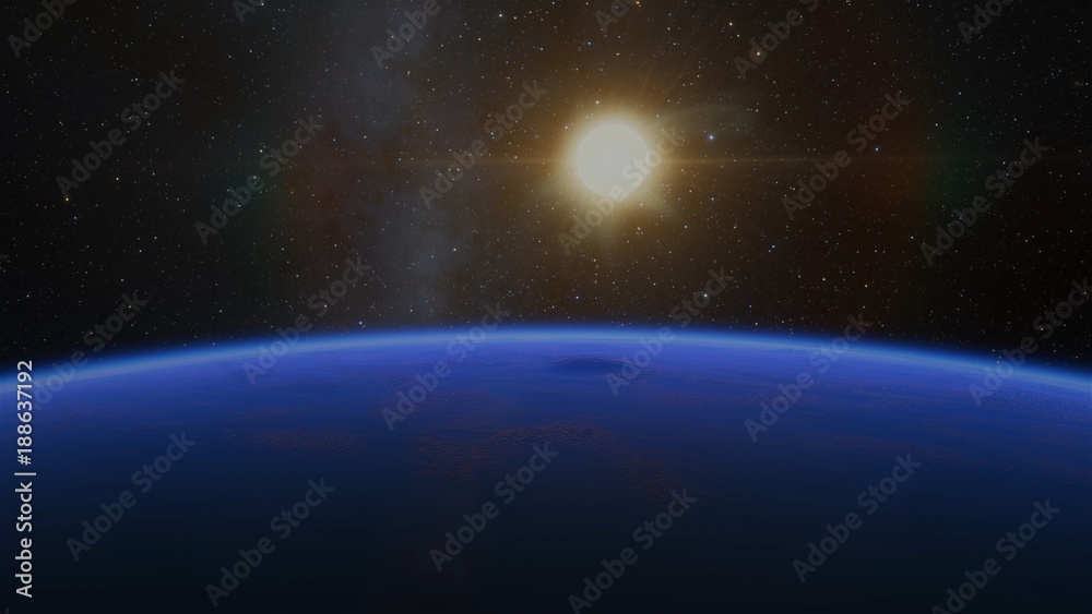 Extrasolar Kepler Planet Blue Planet Flyby