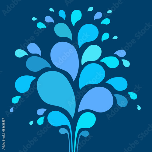 vector icon fountain. Logo design template fountain and drop. The festival of colors.