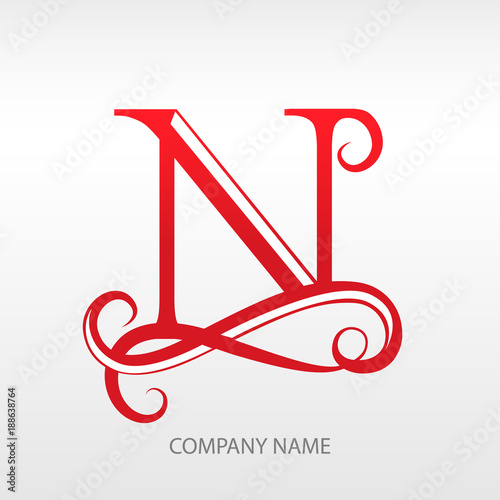 Design Modern Logotype For Business Vector Logo Letter N Monogram On White Background For A Beauty Salon Or A Travel Agency Stock Vector Adobe Stock