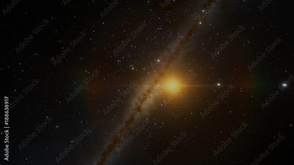 Obraz premium Solar System Flyby and Planets