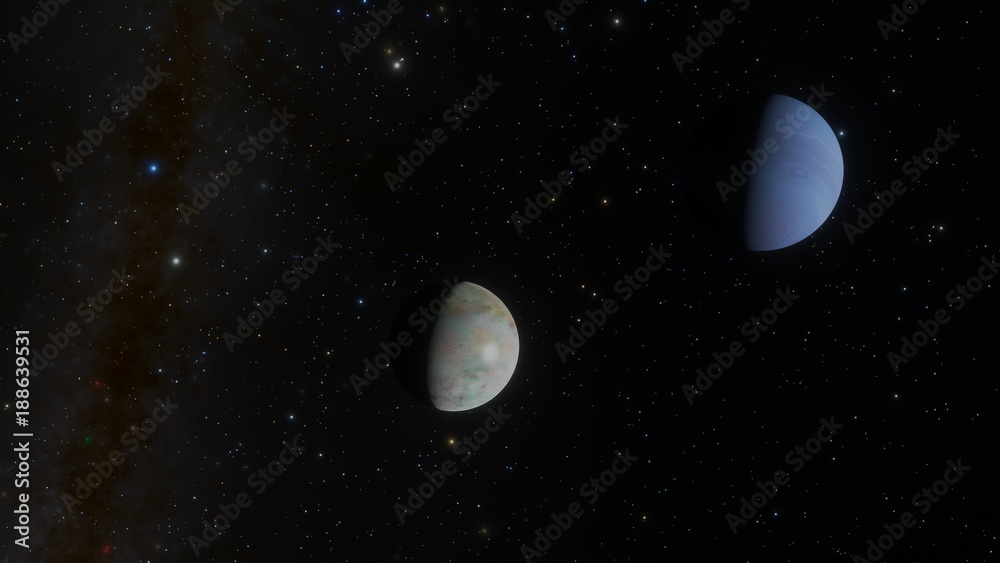 Triton Moon orbits Neptune Triton Moon orbits Neptune