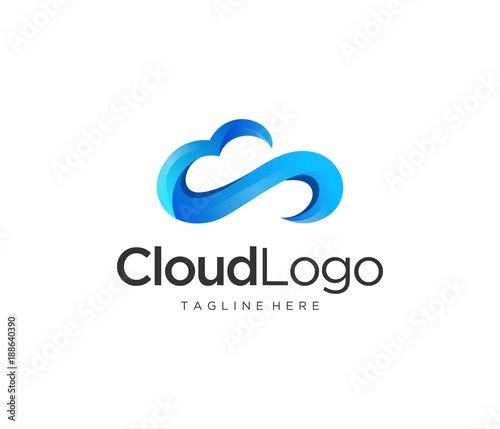 cloud modern logo icon