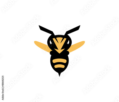 bee logo icon vector