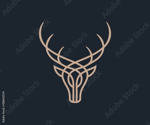 luxury dear logo icon vector photo