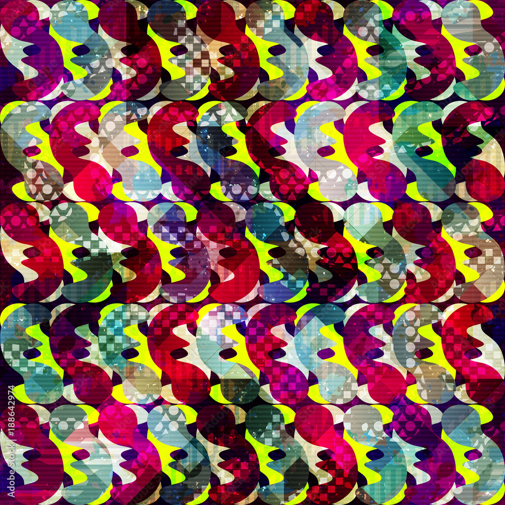 abstract seamless color pattern in graffiti style. Quality vector illustration for your design