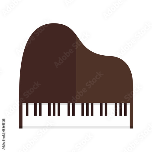 Simple Grand Piano Top View Vector Illustration Graphic