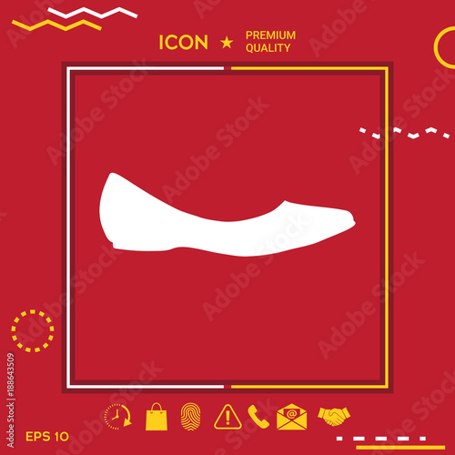 Ballerina flats - women shoe, the silhouette