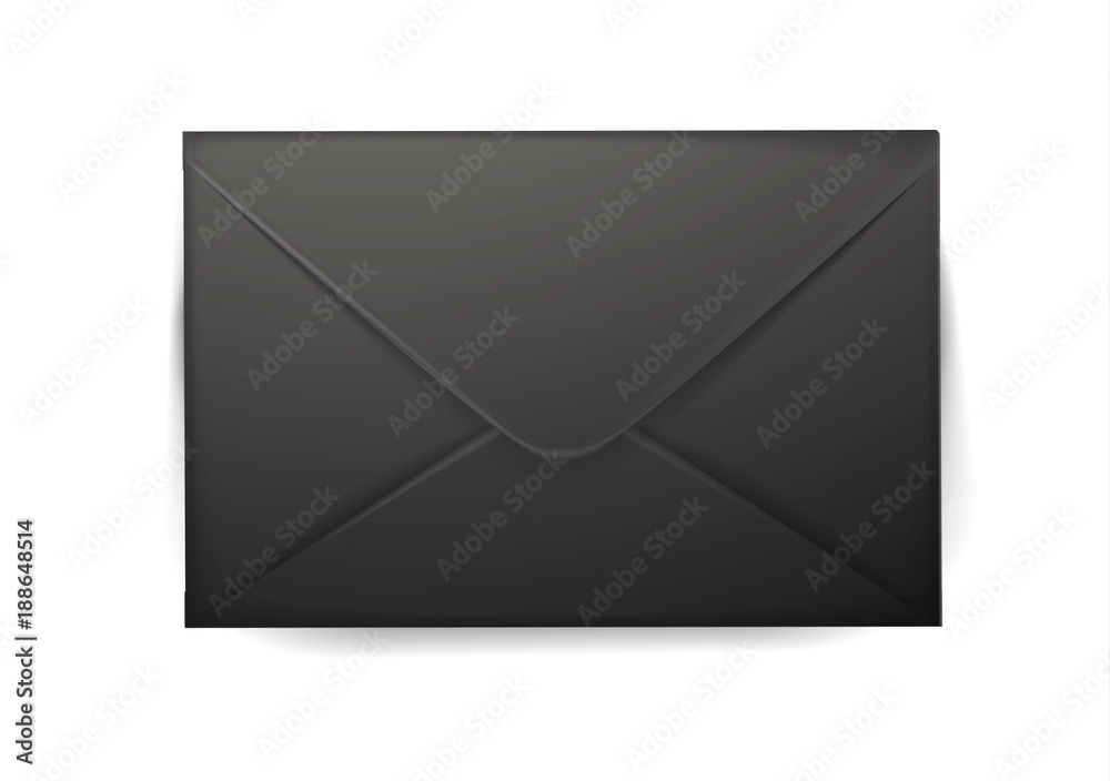 Vector realistic 3d envelope, post letter cover Vector realistic 3d envelope, post letter cover