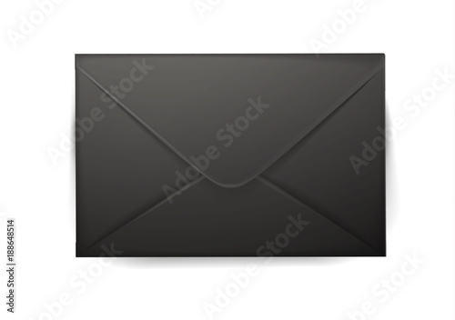 Vector realistic 3d envelope, post letter cover