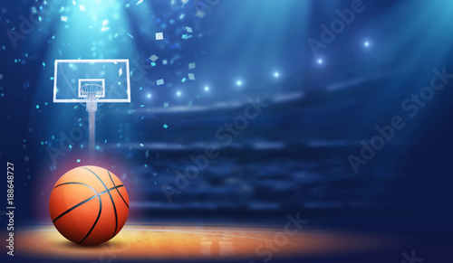 Basketball arena and ball © efks