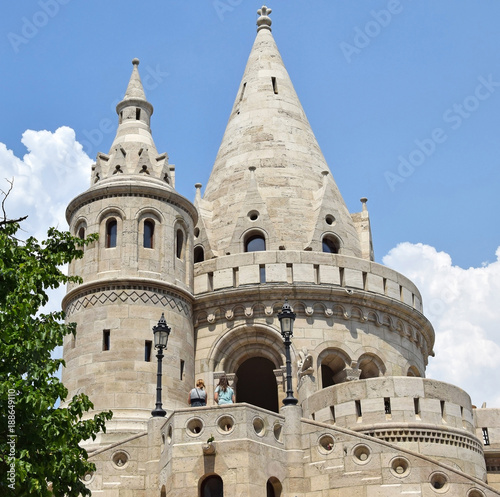 Towers of the Fishermen bastion, Budapest, Hungary