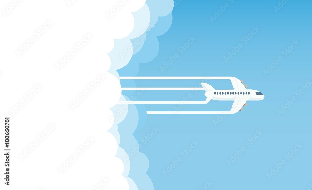 aircraft in the sky and sun, vector illustration aircraft in the sky and sun, vector illustration