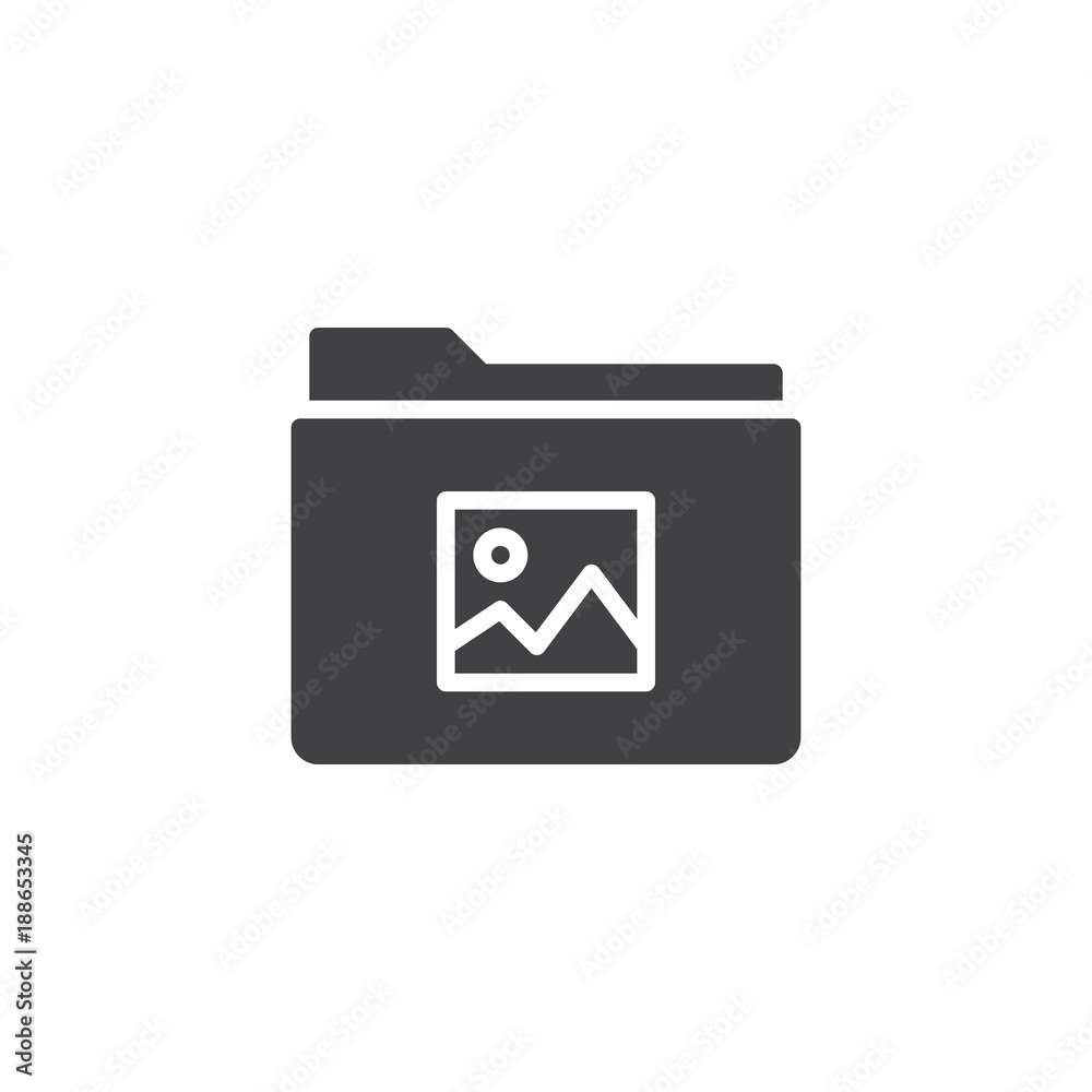 Image gallery folder icon vector, filled flat sign, solid pictogram isolated on white. Symbol, logo illustration. Image gallery folder icon vector, filled flat sign, solid pictogram isolated on white. Symbol, logo illustration.