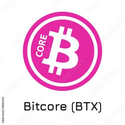 Bitcore (BTX). Vector illustration crypto coin ic