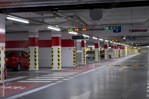 modern underground garage