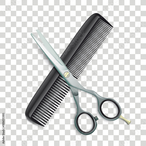 Scissors And Comb Transparent