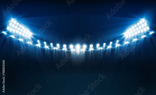Bright stadium lights vector design. Vector illumination