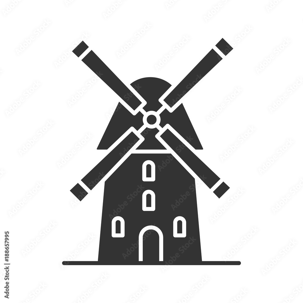 Windmill glyph icon