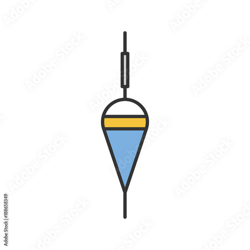 Fishing float color icon