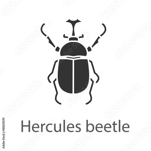 Hercules beetle glyph icon