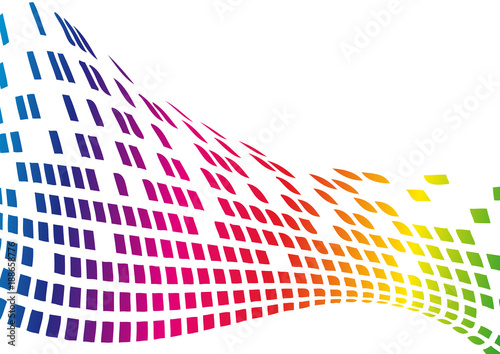 Digital Abstract Vector Background with rainbow pixel