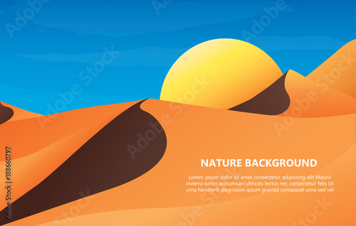 desert background with text space vector illustration
