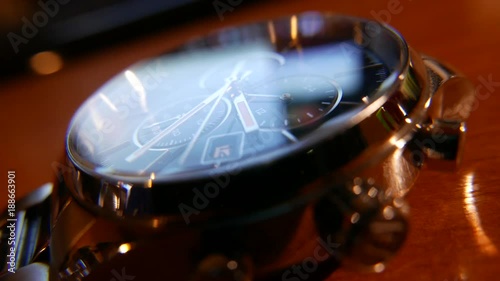 Elegant Analog Wrist Watch Macro Shot wihout Brand Name or Logo photo