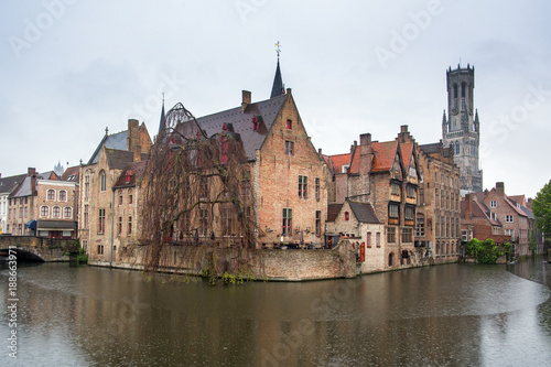 Brugge Brugges canal and city view, Belgium