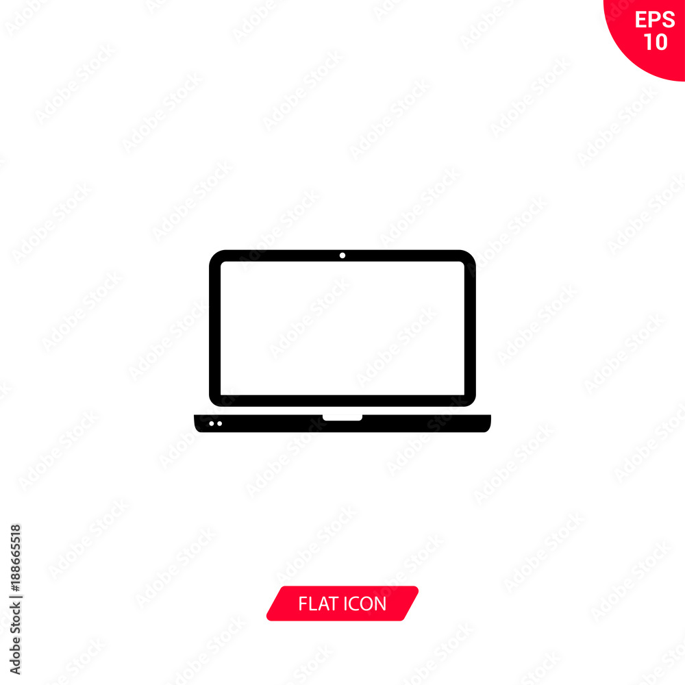 Laptop vector icon, computer symbol. Simple illustration for web or mobile app Laptop vector icon, computer symbol. Simple illustration for web or mobile app