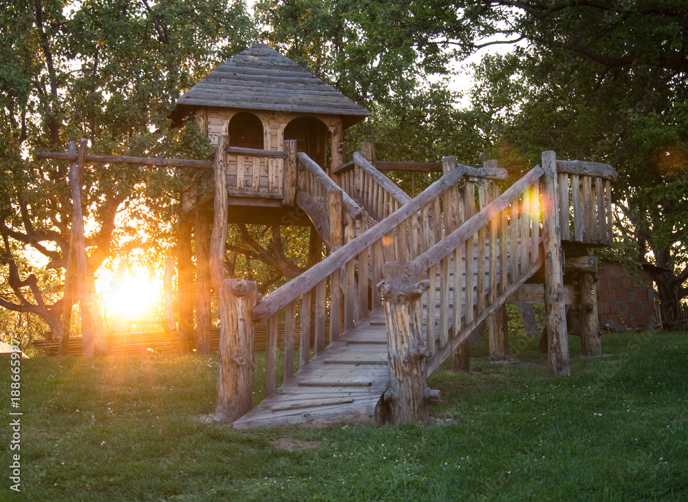 wooden children's playground - hand made wooden children's playground - hand made